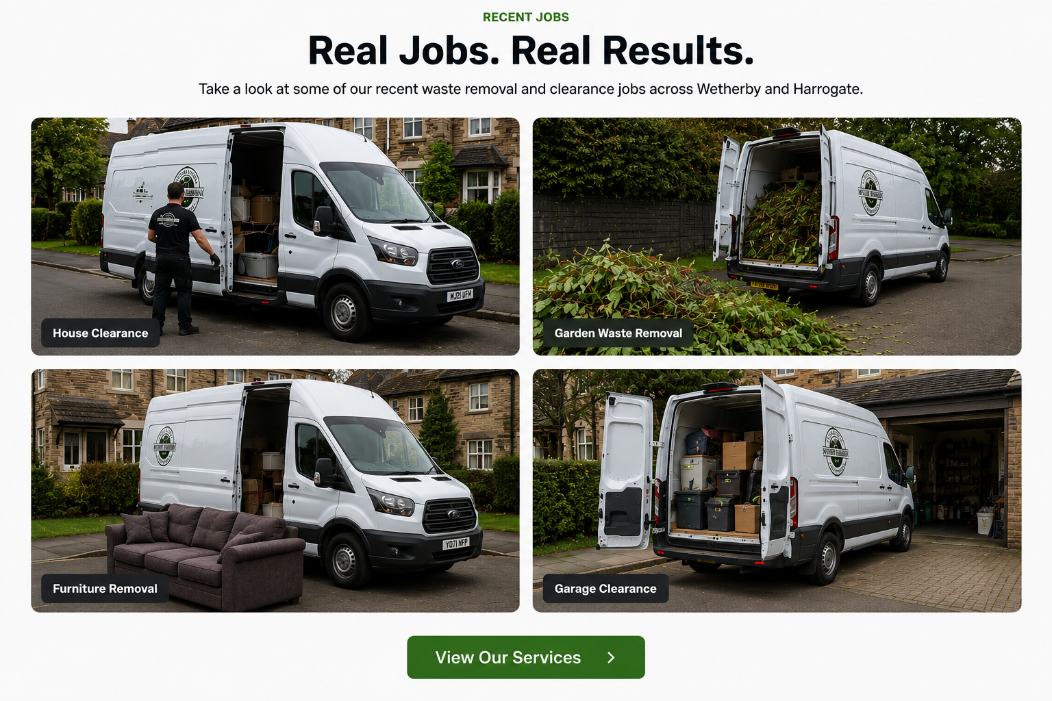 Recent waste removal jobs across Wetherby and Harrogate