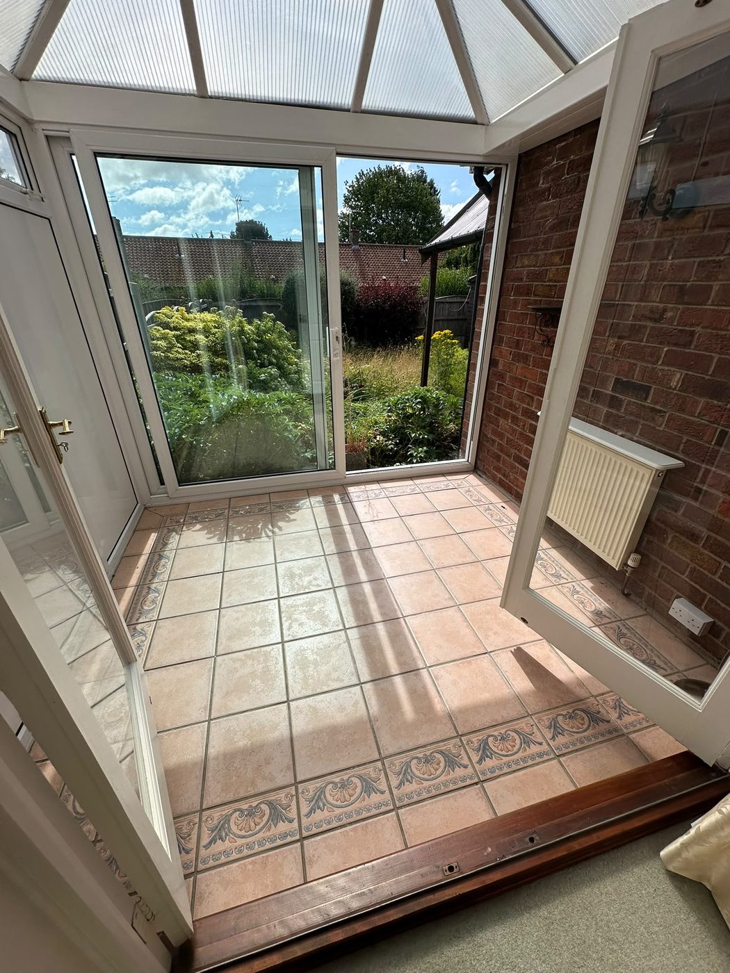 Conservatory after clearance in Tadcaster
