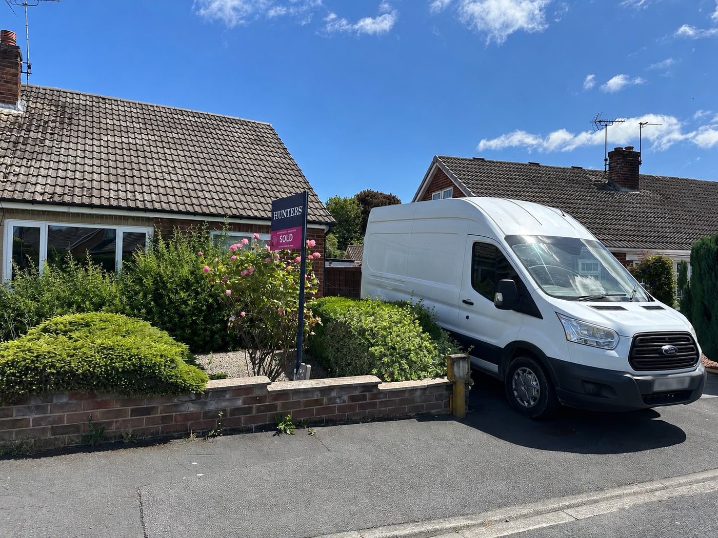 House clearance van outside a property in Tadcaster